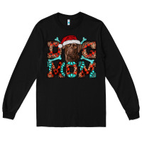 Black Christmas Labrador Dog Mom Long Sleeve Tee - RanaPortraitStore