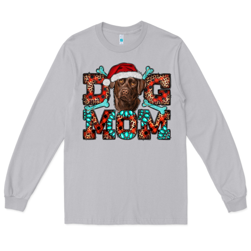 Christmas Labrador Dog Mom Long Sleeve Tee by RanaPortraitStore | Teevron