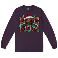 Plum Christmas Labrador Dog Mom Long Sleeve Tee - RanaPortraitStore