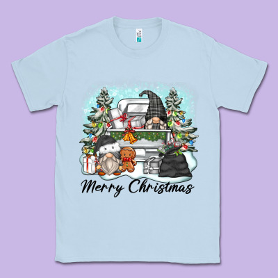 Classic Tee merry christmas gnomes