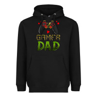 Black gamer dad Heavyweight Hoodie - HRA Design Shop
