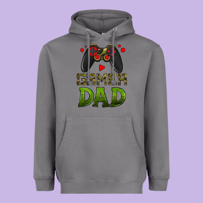 Gamer Dad Heavyweight Hoodie Designed By Hra Design Shop