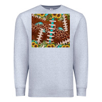 Heather Grey football leopard gemstone sunflower Premium Sweatshirt - JahusDesignShop