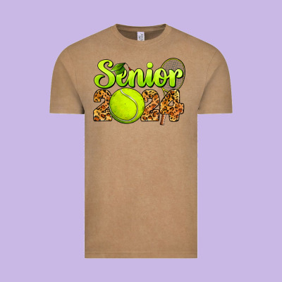 Tennis Senior 2024 Vintage Tee Designed By Barkaloodesign
