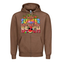 Chestnut hello summer lets go to the beach Zipper Hoodie - texasbilliewilder