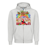 Dove Grey hello summer lets go to the beach Zipper Hoodie - texasbilliewilder