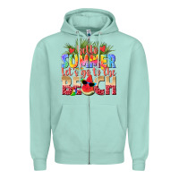 Seafoam hello summer lets go to the beach Zipper Hoodie - texasbilliewilder