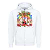 White hello summer lets go to the beach Zipper Hoodie - texasbilliewilder
