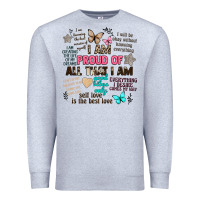Heather Grey i am proud of all that i am Premium Sweatshirt - Artiststas