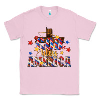 Bubblegum Pink god bless america Classic Tee - texasbilliewilder