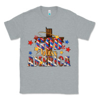 Heather Grey god bless america Classic Tee - texasbilliewilder