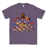 Lavender god bless america Classic Tee - texasbilliewilder