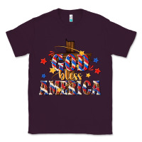 Plum god bless america Classic Tee - texasbilliewilder