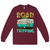 Burgundy road tripping Long Sleeve Tee - texasbilliewilder