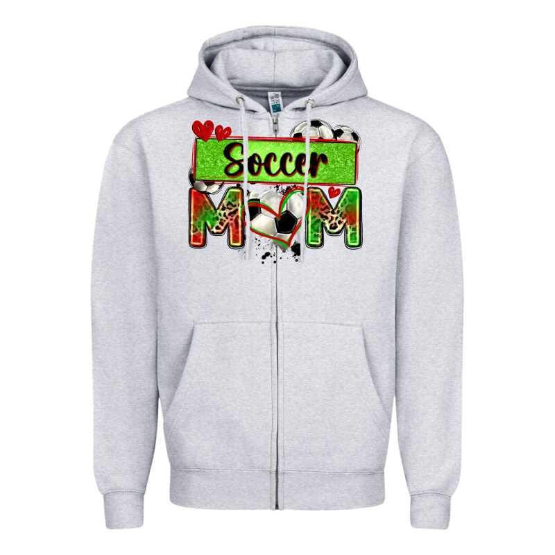 Soccer Mom With Leopard Zipper Hoodie by Zillion Design Studio | Teevron
