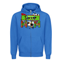True Royal soccer mom with leopard Zipper Hoodie - Zillion Design Studio