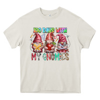 Cream 100 days with my gnomies Heavy Core Tee - RacoonDesign