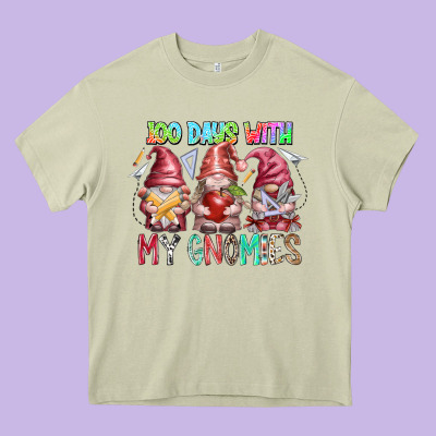 100 Days With My Gnomies Heavy Core Tee Designed By Racoondesign
