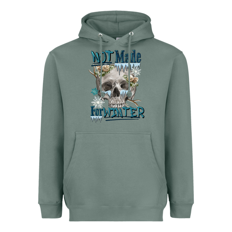 Not Made For Winter Skull Heavyweight Hoodie by FaDigitalArtStudio | Teevron