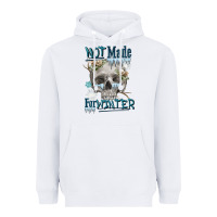 White not made for winter skull Heavyweight Hoodie - FaDigitalArtStudio
