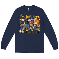 Navy im just here for the snacks sports sister Long Sleeve Tee - Zillion Design Studio