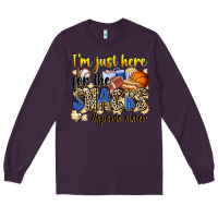 Plum im just here for the snacks sports sister Long Sleeve Tee - Zillion Design Studio