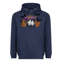 Navy stay spooky Heavyweight Hoodie - RacoonDesign