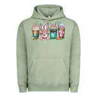 Pigment Oil Green easter coffee cups Urban Hoodie - MaliasSmallBusiness