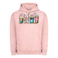 Pigment Salmon easter coffee cups Urban Hoodie - MaliasSmallBusiness