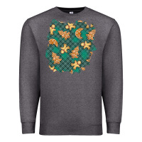 Charcoal Heather christmas gingerbread cookies patch Premium Sweatshirt - BundleAndBundleShop