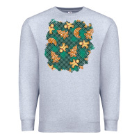 Heather Grey christmas gingerbread cookies patch Premium Sweatshirt - BundleAndBundleShop