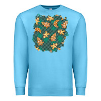 Ocean Blue christmas gingerbread cookies patch Premium Sweatshirt - BundleAndBundleShop