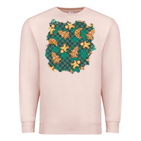 Pale Pink christmas gingerbread cookies patch Premium Sweatshirt - BundleAndBundleShop