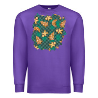 Purple christmas gingerbread cookies patch Premium Sweatshirt - BundleAndBundleShop