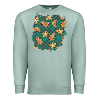 Seafoam christmas gingerbread cookies patch Premium Sweatshirt - BundleAndBundleShop
