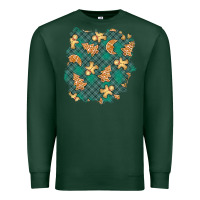 Sports Green christmas gingerbread cookies patch Premium Sweatshirt - BundleAndBundleShop