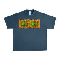 Midnight Navy Western St. Patrick's Day One Lucky Teacher Urban Heavy Tee - Artiststas