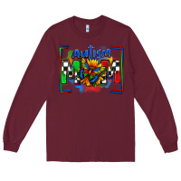 Burgundy autism mom checkered flag Long Sleeve Tee - Zillion Design Studio
