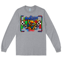 Heather Grey autism mom checkered flag Long Sleeve Tee - Zillion Design Studio