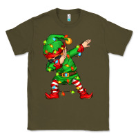 Army Green dabbing elf Classic Tee - Zillion Design Studio
