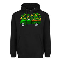 Black st patricks shamrock gold truck Heavyweight Hoodie - FaDigitalArtStudio