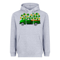 Heather Grey st patricks shamrock gold truck Heavyweight Hoodie - FaDigitalArtStudio