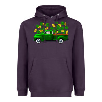 Plum st patricks shamrock gold truck Heavyweight Hoodie - FaDigitalArtStudio