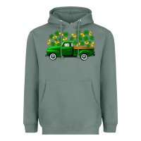 Sage st patricks shamrock gold truck Heavyweight Hoodie - FaDigitalArtStudio