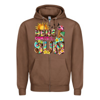 Chestnut here comes the sun Zipper Hoodie - texasbilliewilder