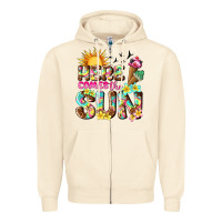Sandshell here comes the sun Zipper Hoodie - texasbilliewilder