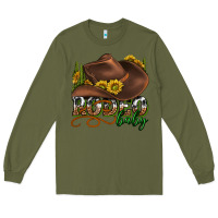 Army Green rodeo baby western Long Sleeve Tee - texasbilliewilder