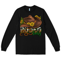 Black rodeo baby western Long Sleeve Tee - texasbilliewilder