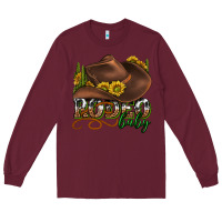 Burgundy rodeo baby western Long Sleeve Tee - texasbilliewilder