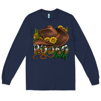 Navy rodeo baby western Long Sleeve Tee - texasbilliewilder